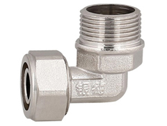 Aluminum plastic pipe external tooth elbow