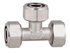 Aluminum plastic pipe straight tee