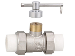 PP-R Double Union magnetic lock valve (inside one word)