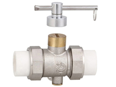 PP-R double flexible magnetic locking temperature measuring valve (inside one word)
